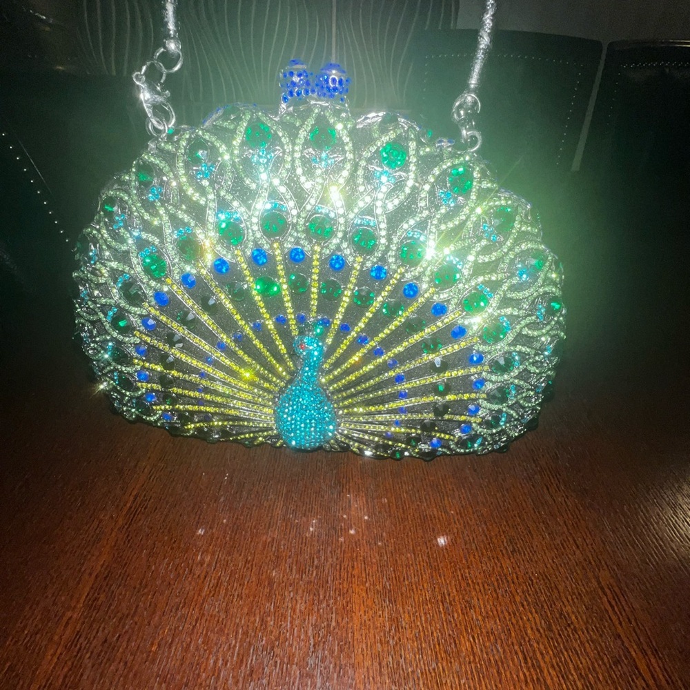 Natasha Peacock Elegant rhinestone| bag/clutch - Picture 2 of 11
